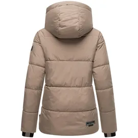 Navahoo Damen, Winterjacke mit Kapuze und abnehmbaren Kunstfell-Kragen Sag ja XIV Taupe Grey Gr. L - L