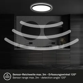 Briloner LED Panel 29,3 cm 18W schwarz