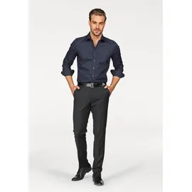 Olymp Businesshemd OLYMP Level Five body fit, New York Kent", Herren, Gr. 41, Normaler Arm, marine, 97% Baumwolle, 3% Elastolefin, Hemden,
