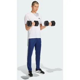 adidas Workout Essentials All-Set 3-Stripes Jogginghose Dunkelblau/Weiß XL