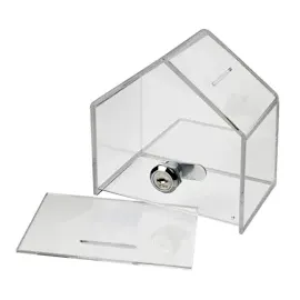 HMF Spendenbox 13,8 x 12,5 x 9 cm 13-tlg. transparent weiß