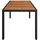 vidaXL Gartentisch mit Holzplatte Schwarz 190x90x75 cm Poly Rattan
