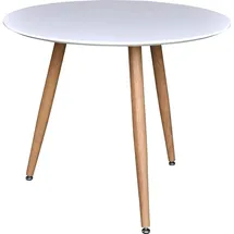 VCM Polar Esstisch Ø90 cm Weiß.