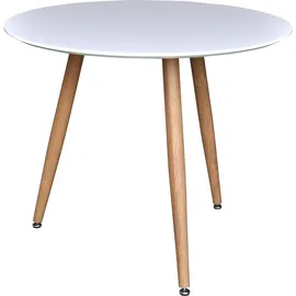 VCM Polar Esstisch Ø90 cm Weiß.
