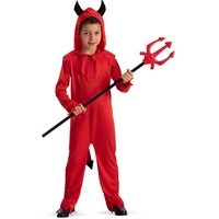Carnival Toys Kostüm/Verkleidung Teufel, mit Kapuze, Größe 6-7 Jahre