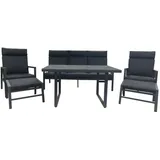 Greemotion Canberra Set 6-tlg. Schwarz/Grau