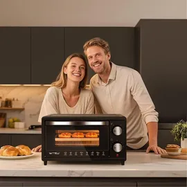 Woltu Minibackofen 10 Liter Schwarz