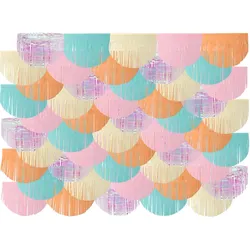 Folat - Party-Fransen-Hintergrund - Pastell - 2 x 2 m