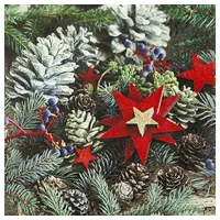 Home fashion Home Fashion®, Stars and Pine Cones, Lunch-Servietten