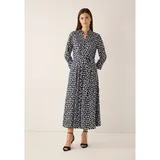More & More Hemdblusenkleid Blusenkleid Tupfenprint Blau 32