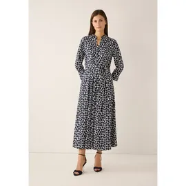 More & More Hemdblusenkleid Blusenkleid Tupfenprint Blau 32
