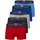 Ralph Lauren Boxershorts unifarben blau/rot/grau M 5er Pack