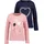 blue seven Langarmshirt BLUE SEVEN "Blue Seven Langarmshirts", Mädchen, Gr. 128, bunt (m002, multipack 2), 100% Baumwolle, normal, Rundhals, Shirts Langarmshirt