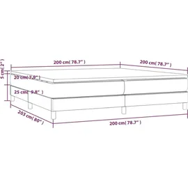 vidaXL Boxspringbett 200 x 200 cm Weiß