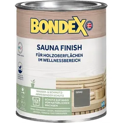 Bondex Sauna Finish 1 L für Holzoberflächen, Wasser- und Schmutzabweisend, Mild, Natürlich, Grau