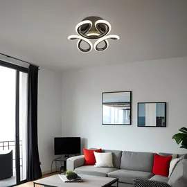 GLOBO Deckenlampe Deckenleuchte Wohnzimmerleuchte Designlampe anthrazit D 26 cm