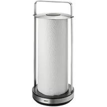 GEFU Küchenrollenhalter Smartline, Edelstahl, Metall, Kunststoff, 34 cm, Beschwerungsgewicht, kippsicher, rutschfest, Küchenzubehör, Küchenrollenhalter