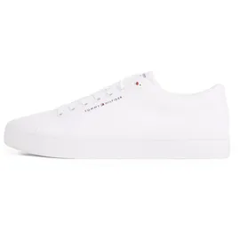 Tommy Hilfiger Herren Vulcanized Sneaker Core Canvas Low Top, Weiß (White), 45