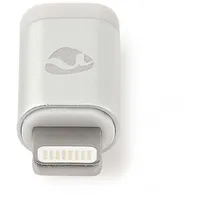 Nedis - Apple Lightning 8-Pin - USB Micro B Female Aluminium