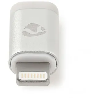 Nedis - Apple Lightning 8-Pin - USB Micro B Female Aluminium