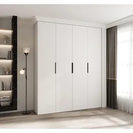 abiks möbel Drehtürenschrank COMO 200 x 245,5 x 40 cm Schwarz/Weiß