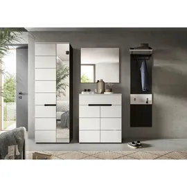 VCM Canu Garderobenschrank 220x190x37 Basalt grau/Weiß
