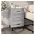 vidaXL Nachtschrank Grau 40 x 40 x 66 cm Holzwerkstoff
