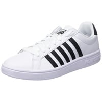 K-Swiss Herren Court TIEBREAK Sneaker, White/Black/White, 41.5 EU