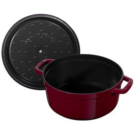 Staub Cocotte 24 cm rund bordeauxrot