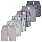 Phil & Co. Boxershorts kariert M 6er Pack