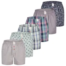 Phil & Co. Boxershorts kariert M 6er Pack