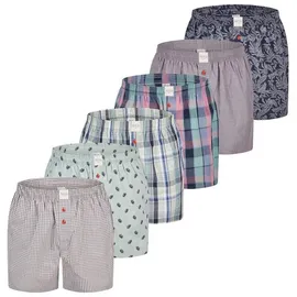 Phil & Co. Boxershorts kariert M 6er Pack