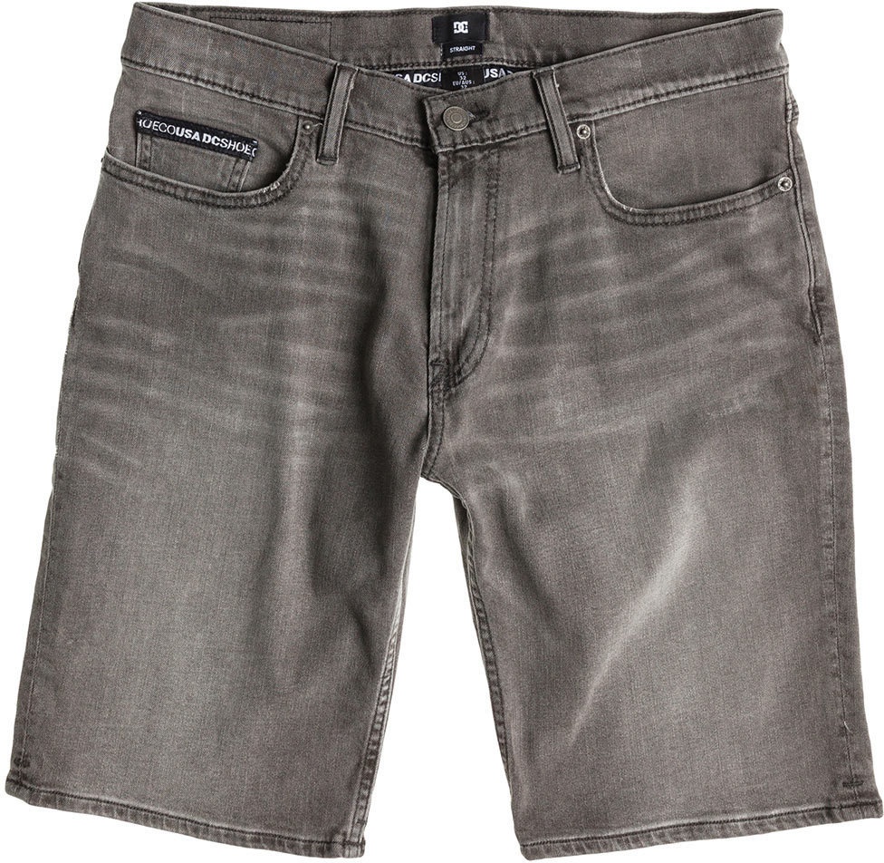 DC Worker Straight Denim Kurze Hose, grau, Größe 28