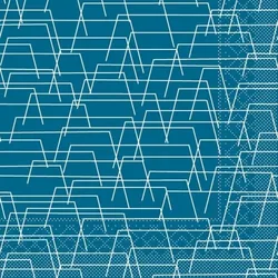 Mank Serviette aus Tissue - Tarik in Blau, 33 x 33 cm, 100 Stück - Strukturen Linien Muster