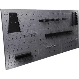Ondis24 Lochwand Metall 160 cm grau ohne Bestückung