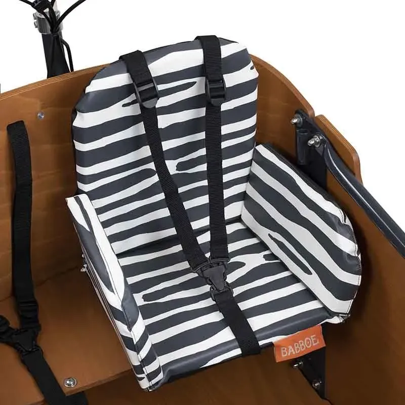 BABBOE | Zingy Zebra - Bequemer und sicherer Kindersitz für alle Babboe Lastenfahrräder