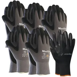 vasalat Maxiflex Handschuhe Größe 8 Ultimate 5 Paar - Arbeitshandschuhe Herren und Damen mit Grip - Montagehandschuhe Nitril