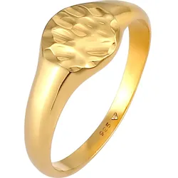 Elli Siegelring Royal Hammerschlag Trend 925 Silber Ringe   Damen 