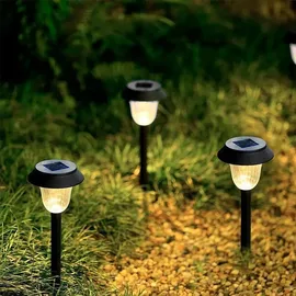 Aktive Solarleuchte transparent/weiß 6er Set inkl. Gartenspieß