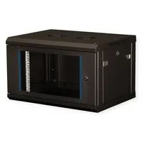Value 19-Zoll Wandgehäuse 6HE 600x450mm schwarz, Bausatz, Serverschrank, Schwarz