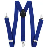 axy Hosenträger Kinder Jungen Hosenträger (1-St) Kinder 7-12 Jahre, 3 Stabile Clips Y-Form 2,5cm Breit verstellbar blau