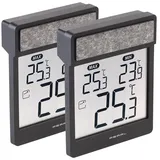 Pearl 2er-Set digitale Fensterthermometer zeigt Außen-,Höchst- & Tiefstwerte