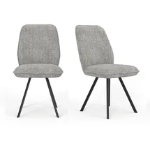 Home Affaire Esszimmerstuhl HOME AFFAIRE "Mily Essstuhl, Wohnstuhl, Polsterstuhl, 4-Fußstuhl", grau (taupe grau, schwarz), B:54,5cm H:91cm T:61cm, Holzwerkstoff, Metall, Polyester, Stühle, Esszimmerstuhl