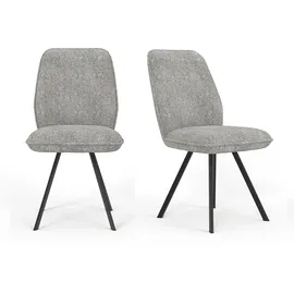 Home Affaire Esszimmerstuhl HOME AFFAIRE "Mily Essstuhl, Wohnstuhl, Polsterstuhl, 4-Fußstuhl", grau (taupe grau, schwarz), B:54,5cm H:91cm T:61cm, Holzwerkstoff, Metall, Polyester, Stühle, Esszimmerstuhl