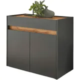 furn.design Flurkommode grau Eiche 80 x 70 cm, Garderobe, Schuhaufbewahrung, Schuhschränke