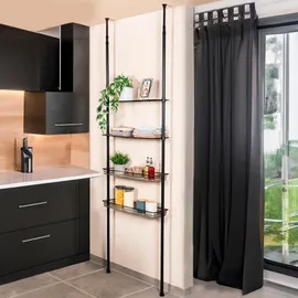 bremermann Teleskop-Regal 2 Körbe 290 x 0 x 0 cm Schwarz