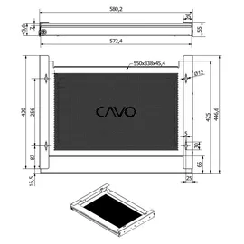 SOTech CAVO Laptop-Schublade – 550 mm schwarz - Schwarz