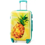 WITTCHEN Mittlerer Koffer Young-Kollektion ABS mit Polycarbonat Beschichtung und Teleskopgriff Reisekoffer Trolley Hartschalenkoffer Größe M 62L Gelb