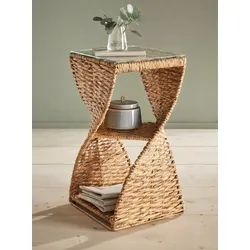Beistelltisch HEINE HOME, beige (natur), B:36,25cm H:67,8cm T:36,25cm, Tische