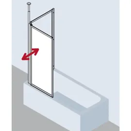 Kermi Vario 2000 Faltwand 1-flügelig V2FW10651412K 70,1-71,7x140cm, silber mattglanz, Kerolan Perl